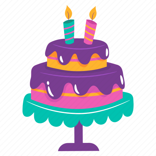 Birthday, cake, present, celebration, box, gift, decoration sticker - Download on Iconfinder