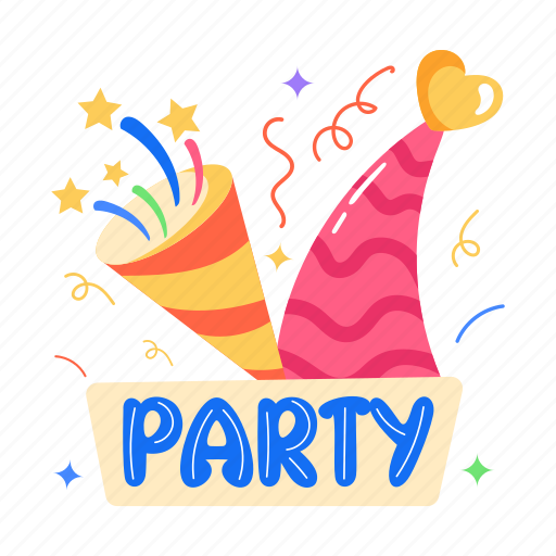 Surprise, celebration caps, party hats, party caps, cone hats icon - Download on Iconfinder