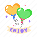 decorative balloons, balloons, heart balloons, enjoy, party balloons