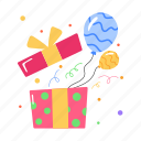 birthday surprise, birthday gift, balloons gift, present, gift hamper