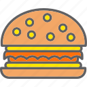 burger, fast, food, sandwich, eat, meal