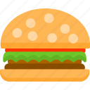 burger, fast, food, sandwich, eat, meal