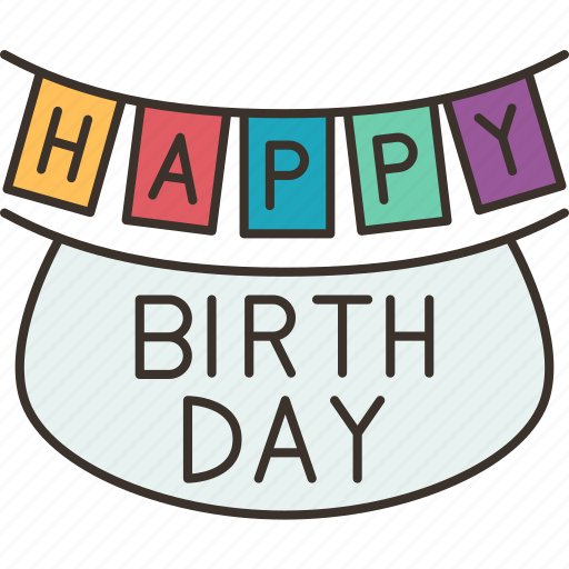 Birth, day, banner, celebration, decoration icon - Download on Iconfinder
