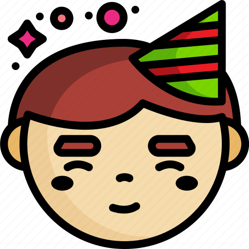 Birthday, boy, celebration, brown, hair, caucasian, fun icon - Download on Iconfinder