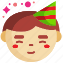 birthday, boy, celebration, brown, hair, caucasian, fun, hat, party 