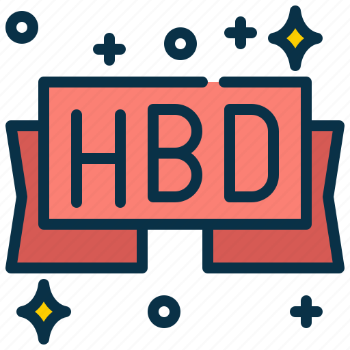 Flag, ribbon, happy, birthday, party, anniversary icon - Download on Iconfinder