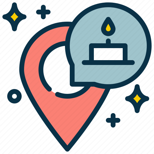 Gps, map, pin, birthday, party, anniversary icon - Download on Iconfinder