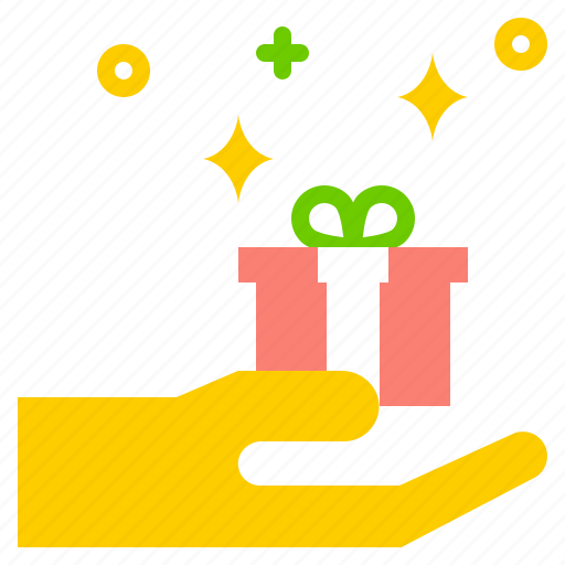 Hand, gift, box, happy, birthday, anniversary, party icon - Download on Iconfinder