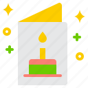 happy, birthday, card, party, cake