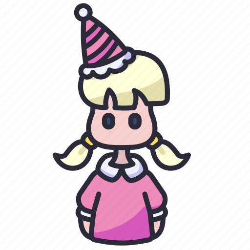 Birthday, girl, party, happy, celebration icon - Download on Iconfinder