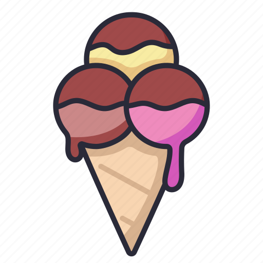 Dessert, sweet, summer, icecream, cone icon - Download on Iconfinder