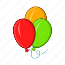 air, balloons, birthday, cartoon, celebration, object, sign