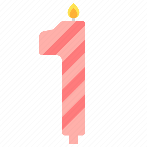 Candle, number, 1 icon - Download on Iconfinder