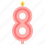 candle, number 