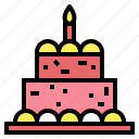 bakery, birthday, cake, candles, food