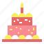 bakery, birthday, cake, candles, food 