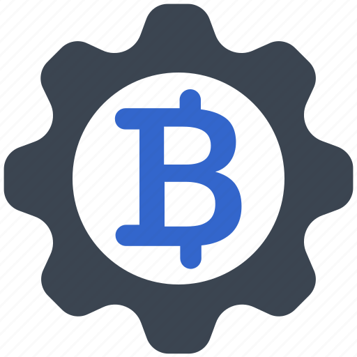Bitcoin, cryptocurrency, settings, gear, configuration, option icon - Download on Iconfinder