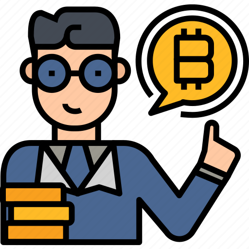 Bitcoin, consultant, investment, profit, money, financial, management icon - Download on Iconfinder