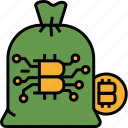 bag, bitcoin, cash, coin, currency, money, banking