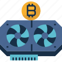 bitcoin, card, claiming, dig, graphics, mining, icon