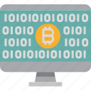 computer, bitcoin, money, coin, cash, technology, digital, icon