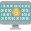 computer, bitcoin, money, coin, cash, technology, digital, icon 