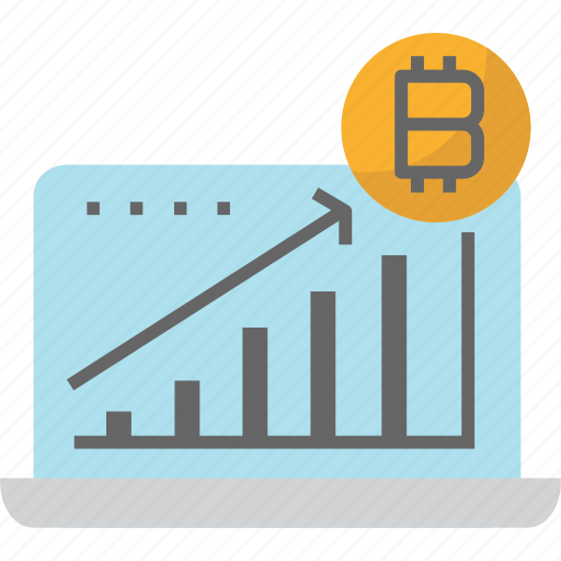 Bitcoin, chart, growth, monitor, profit icon - Download on Iconfinder