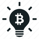 bitcoin, bulb, business, digital money, idea, virtual currency, virtual money
