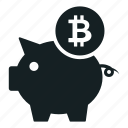 bitcoin, digital money, piggy, save, virtual currency, virtual money