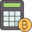 bitcoin, calculator, capital, exchange, payment 