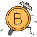 bitcoin, mining, digital, transaction, treasure