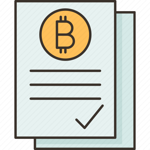 Bitcoin, protocol, rules, information, document icon - Download on Iconfinder