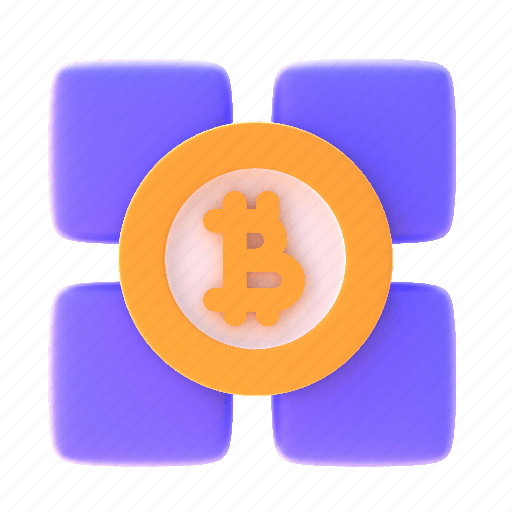 Block, crypto, coin, bitcoin 3D illustration - Download on Iconfinder