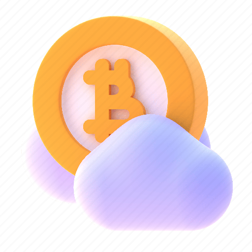 Cloud, coin, crypto, bitcoin 3D illustration - Download on Iconfinder
