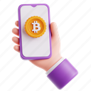 payment, hand, smartphone, gadget, bitcoin