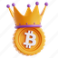 king, crown, bitcoin, blockchain, coin 