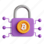 lock, bitcoin, safe, padlock, digital, security 