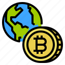 bitcoin, currency, digital, global, money