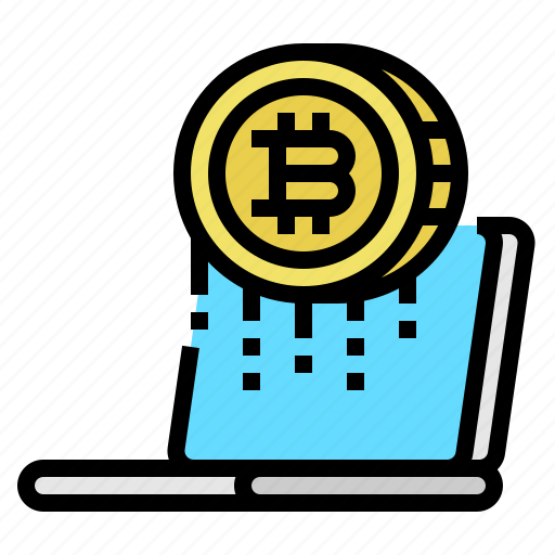 Bitcoins, investment, laptop, money icon - Download on Iconfinder