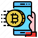 bitcoin, cash, coin, money, smartphone