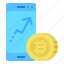 application, bitcoin, chart, investment, trading 