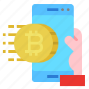bitcoin, cash, coin, money, smartphone