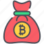 bag, bitcoin, cryptocurrency, currency, finance, money, money bag 