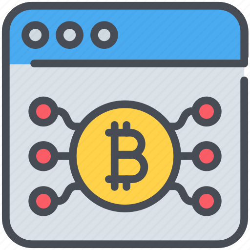 Bitcoin, blockchain web, cryptocurrency, internet, online, web, website icon - Download on Iconfinder