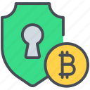 bitcoin, coin, cryptocurrency, protection, safety, security, shield