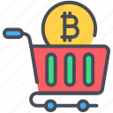 bitcoin, buy, cart, cryptocurrency, market, money, shopping