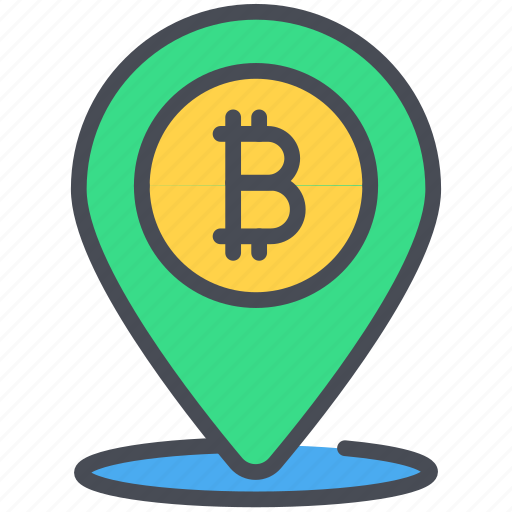 Bitcoin, bitcoin atm location, coin, cryptocurrency, finance, location, map icon - Download on Iconfinder