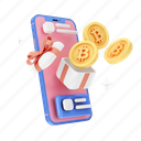 finance, bitcoin, gift, mobile, smartphone, device, phone, cryptocurrency, box, present, money 