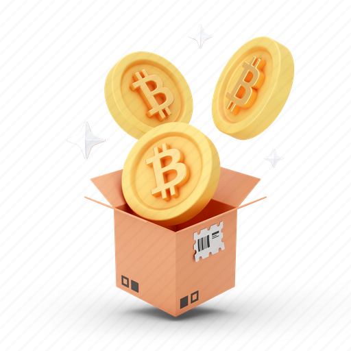 Finance, bitcoin, box, send, package, delivery, cryptocurrency 3D illustration - Download on Iconfinder