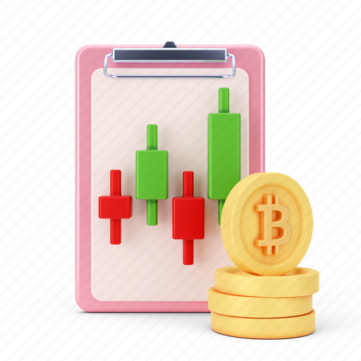 Finance, bitcoin, investment, transaction 3D illustration - Download on Iconfinder
